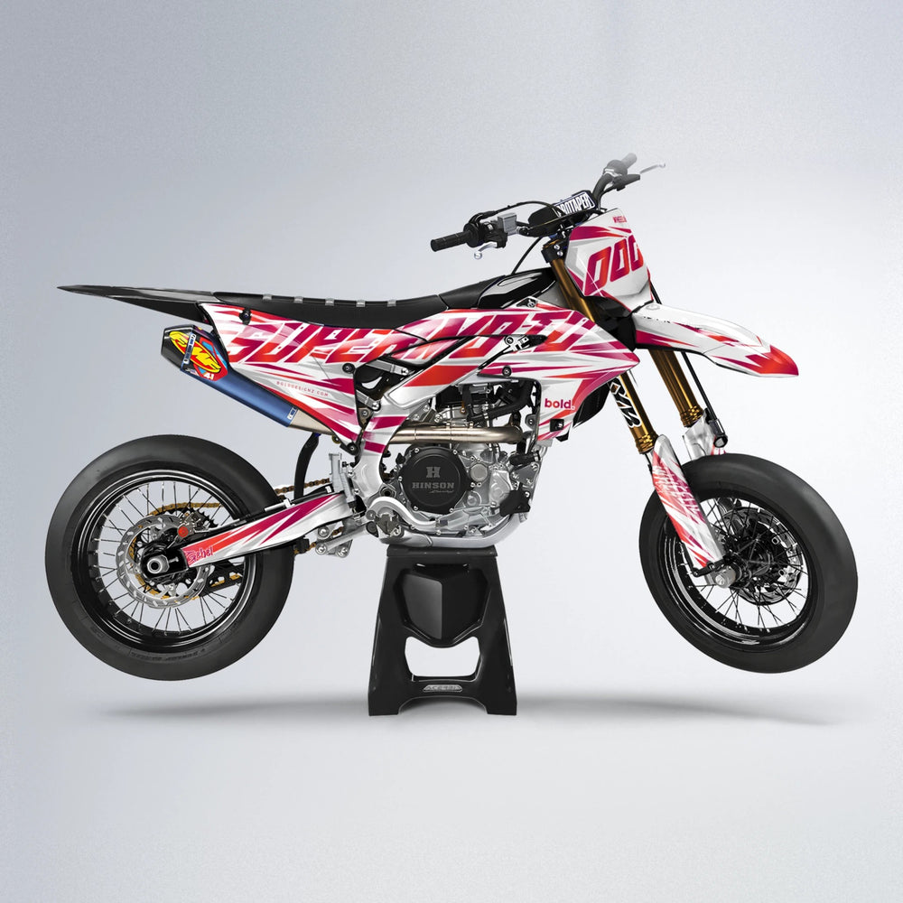 GEBEL V4 Yamaha YZF SM supermoto graphics kit in Red