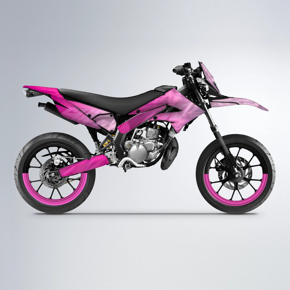 GEBEL V5 Derbi Senda supermoto graphics kit in Flamingo