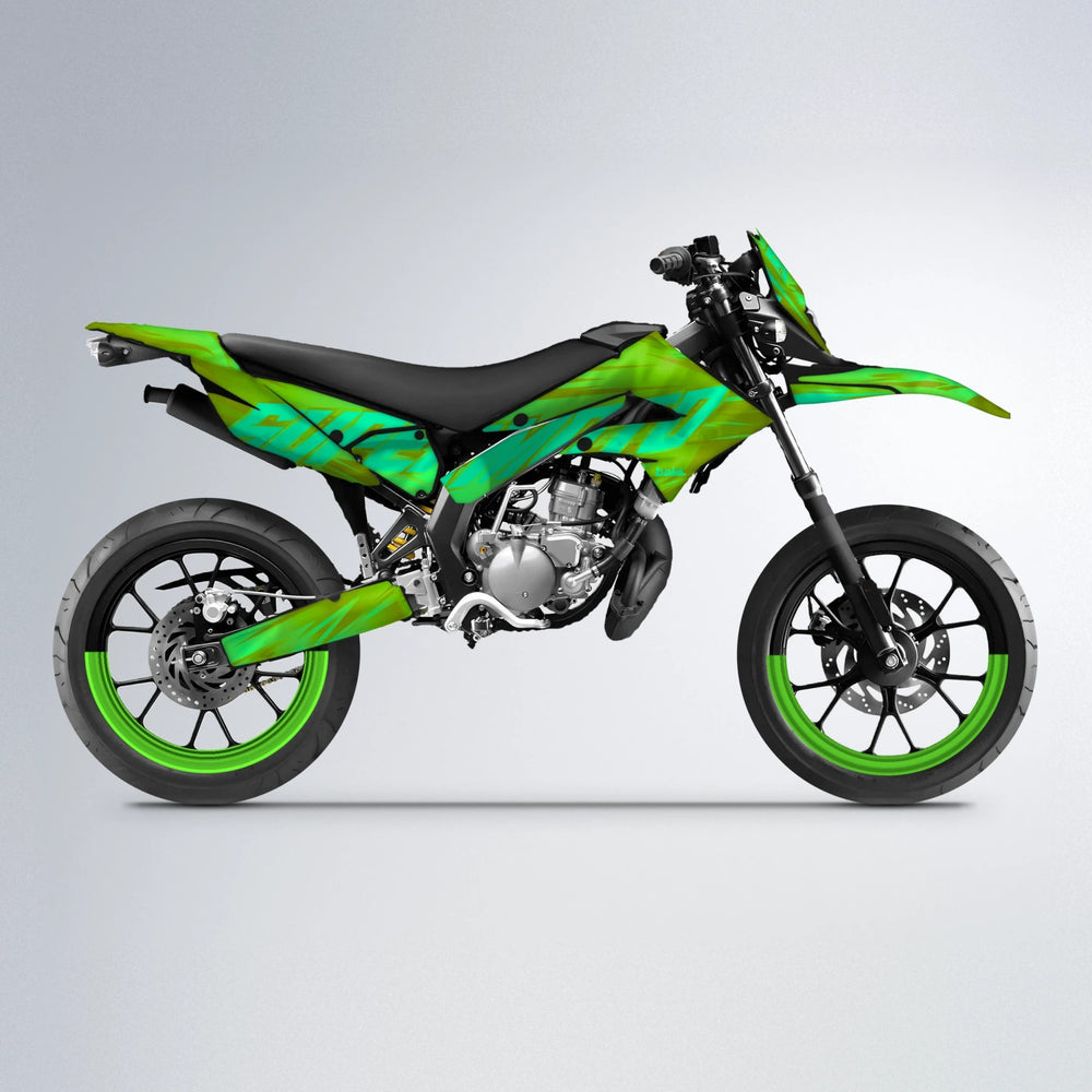 GEBEL V5 Derbi Senda supermoto graphics kit in Green