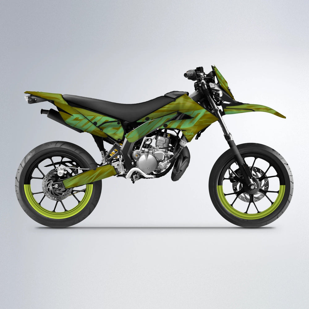 GEBEL V5 Derbi Senda supermoto graphics kit in Olive