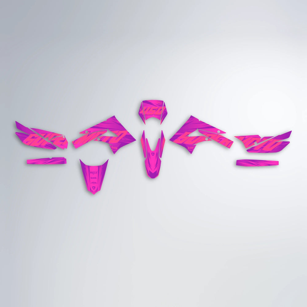 GEBEL V5 Derbi Senda graphics kit parts layout in Pink