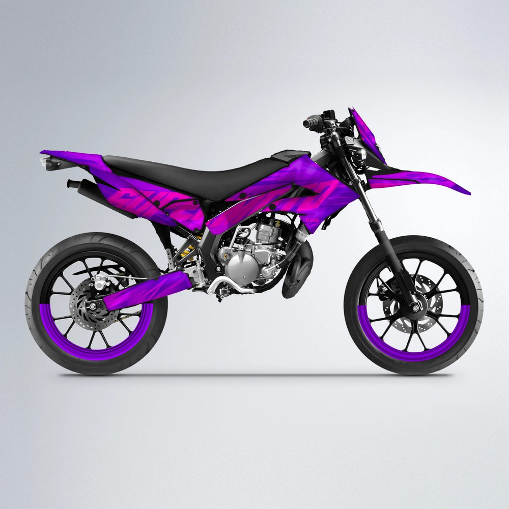 GEBEL V5 Derbi Senda supermoto graphics kit in Purple