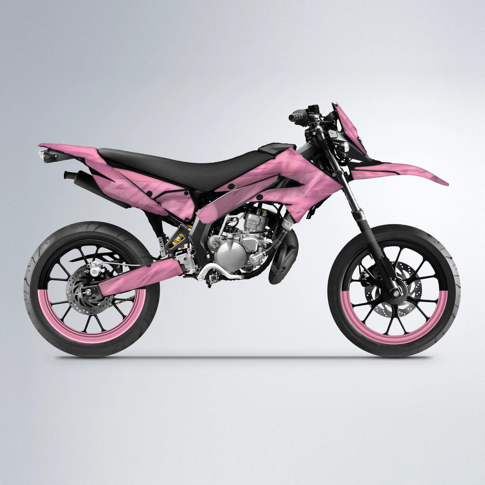 GEBEL V5 Derbi Senda supermoto graphics kit in Sakura Pink