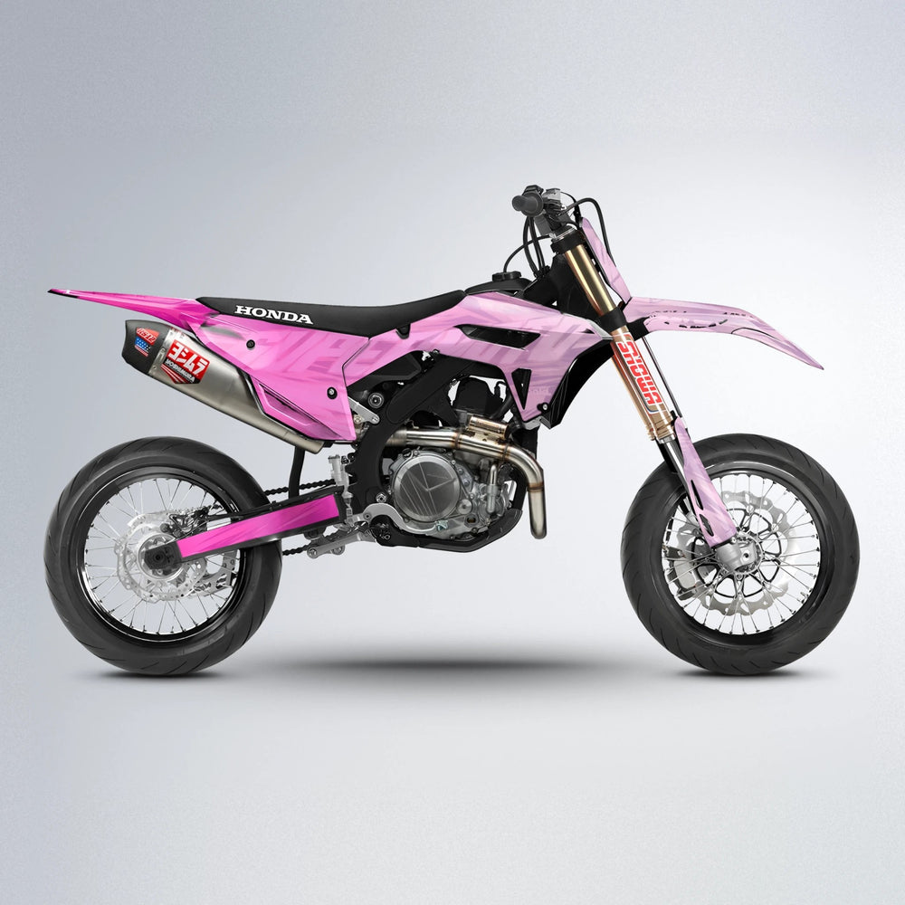 GEBEL V5 Honda supermoto graphics kit in Flamingo