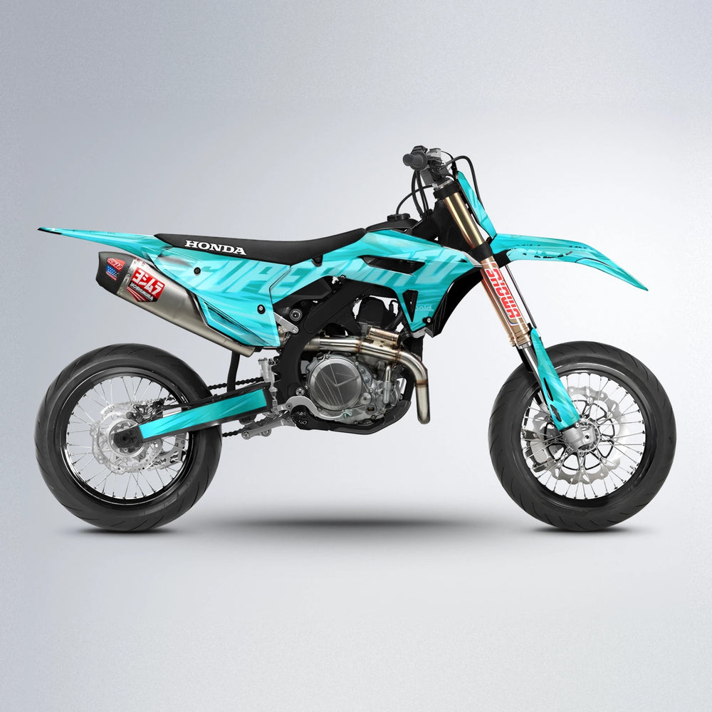 GEBEL V5 Honda supermoto graphics kit in Teal