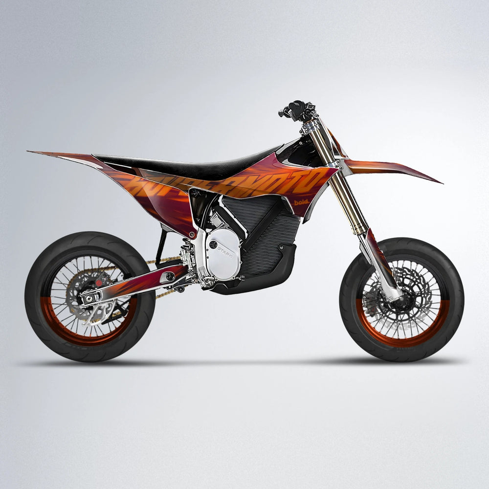 GEBEL V5 Stark Varg SM supermoto graphics kit in Black & Red