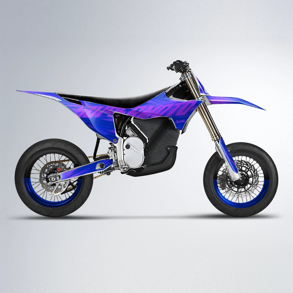 GEBEL V5 Stark Varg SM supermoto graphics kit in Blue