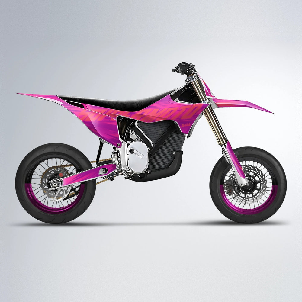 GEBEL V5 Stark Varg SM supermoto graphics kit in Pink