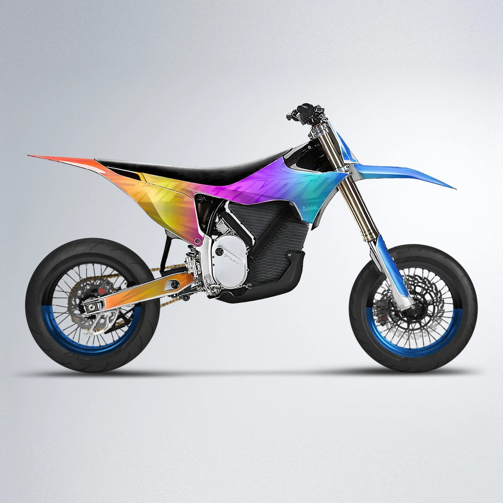 GEBEL V5 Stark Varg SM supermoto graphics kit in Sunset Fade