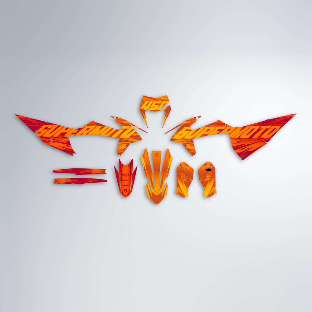 GEBEL V5 graphics kit parts layout in Red & Orange