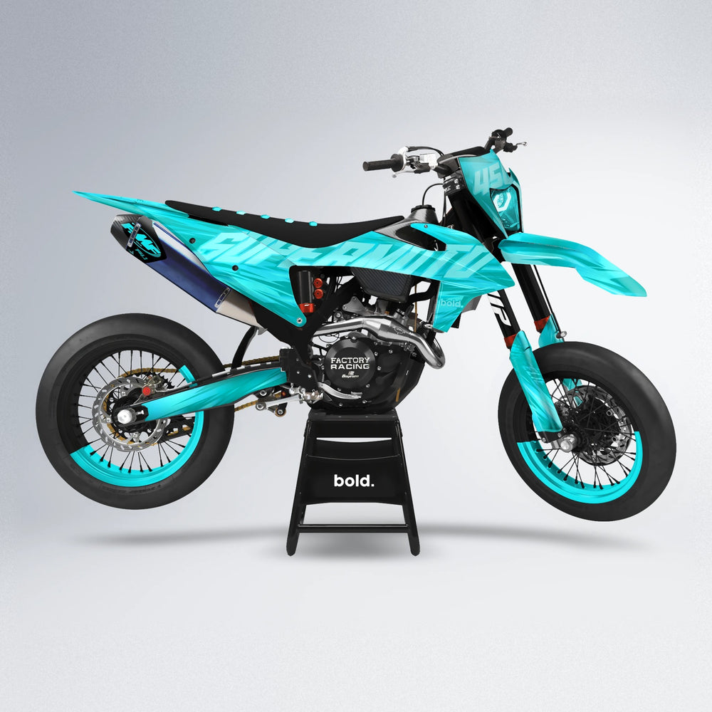 GEBEL V5 supermoto graphics kit in Teal