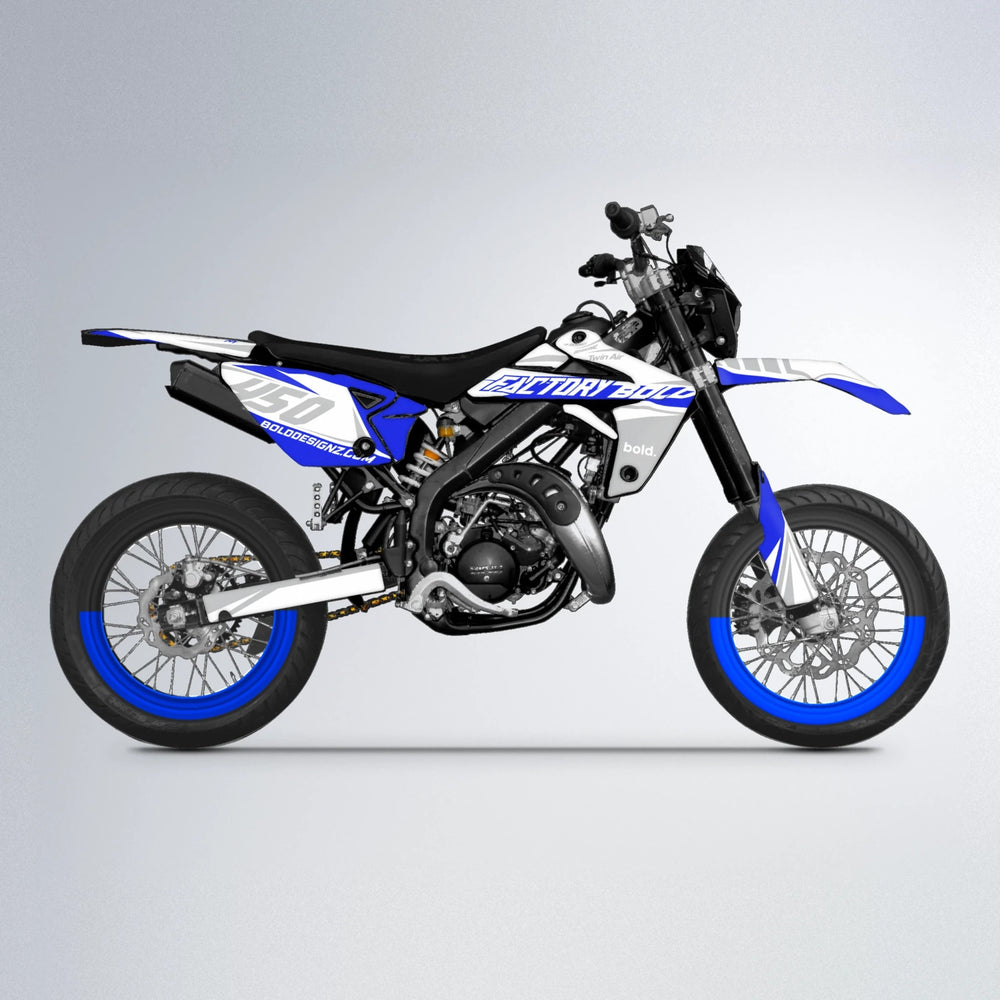 GLOBBY Rieju MRT supermoto graphics kit in Blue