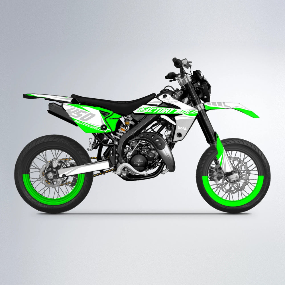 GLOBBY Rieju MRT supermoto graphics kit in Custom Colour