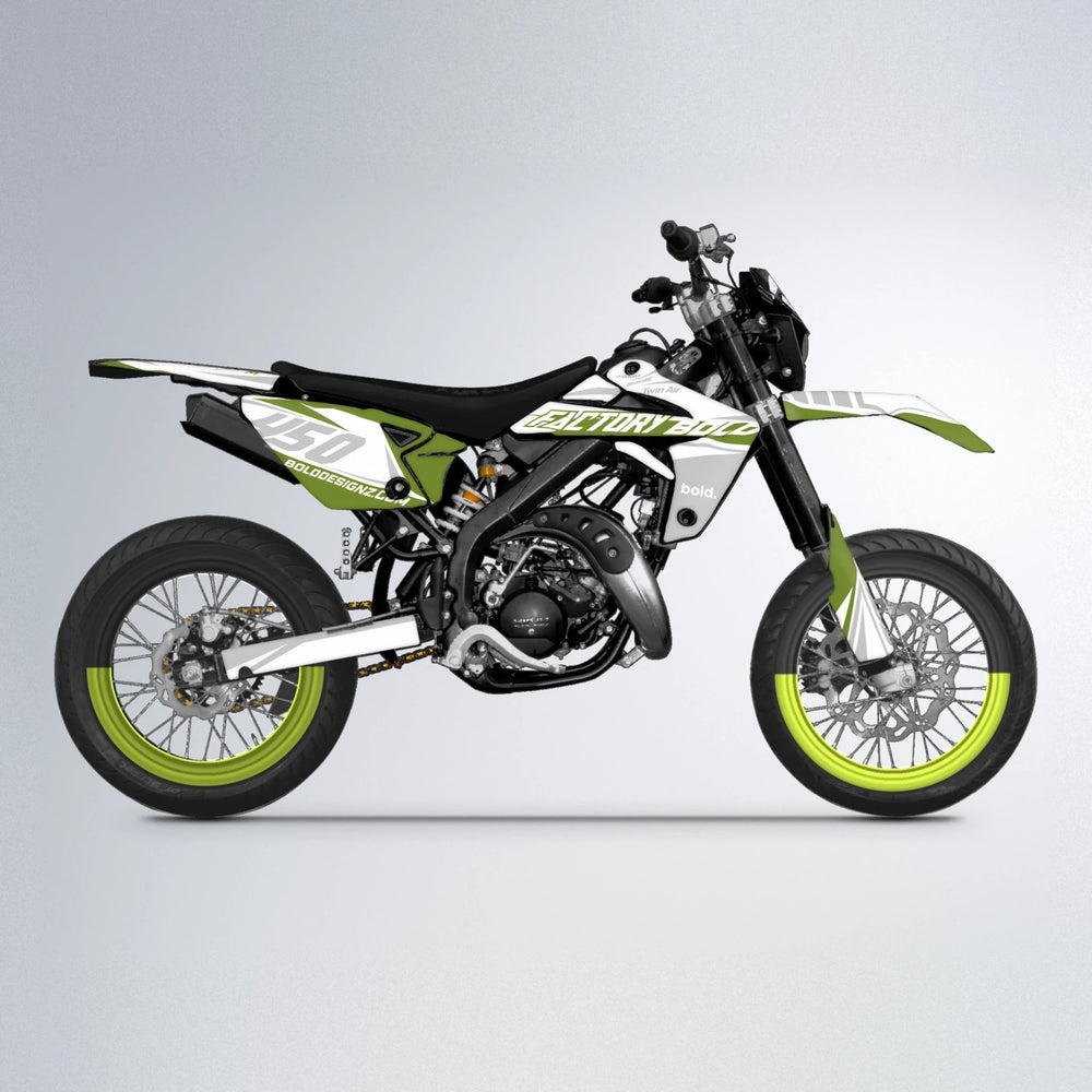 GLOBBY Rieju MRT supermoto graphics kit in Olive