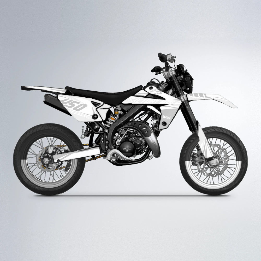 GLOBBY Rieju MRT supermoto graphics kit in White