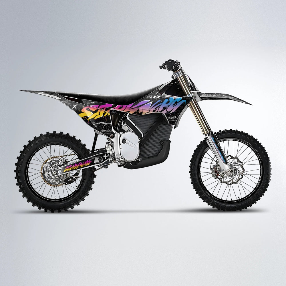 GRAFFITI Stark Varg MX motocross graphics kit in Pink & Light Blue
