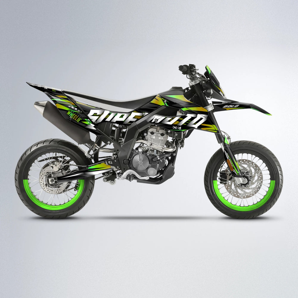 HOLYHANSI Aprilia SX 125 supermoto graphics kit in Green
