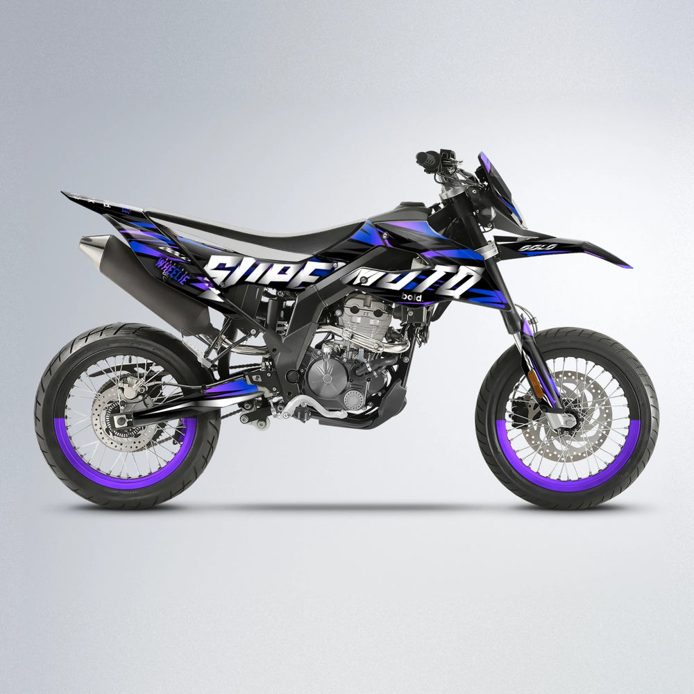 HOLYHANSI Aprilia SX 125 supermoto graphics kit in Purple