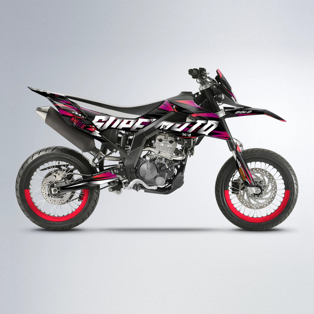 HOLYHANSI Aprilia SX 125 supermoto graphics kit in Red