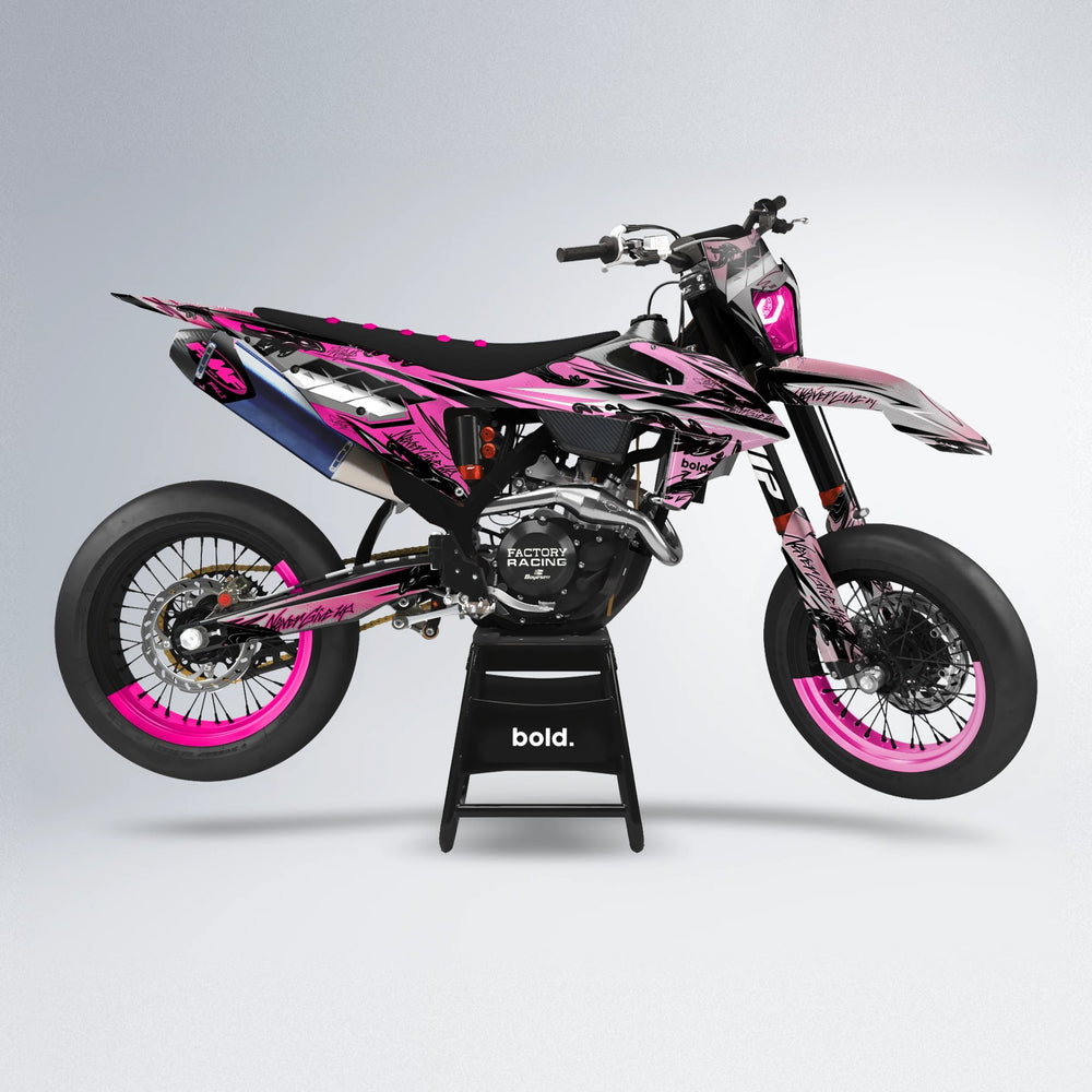 HYDRA supermoto graphics kit in Flamingo