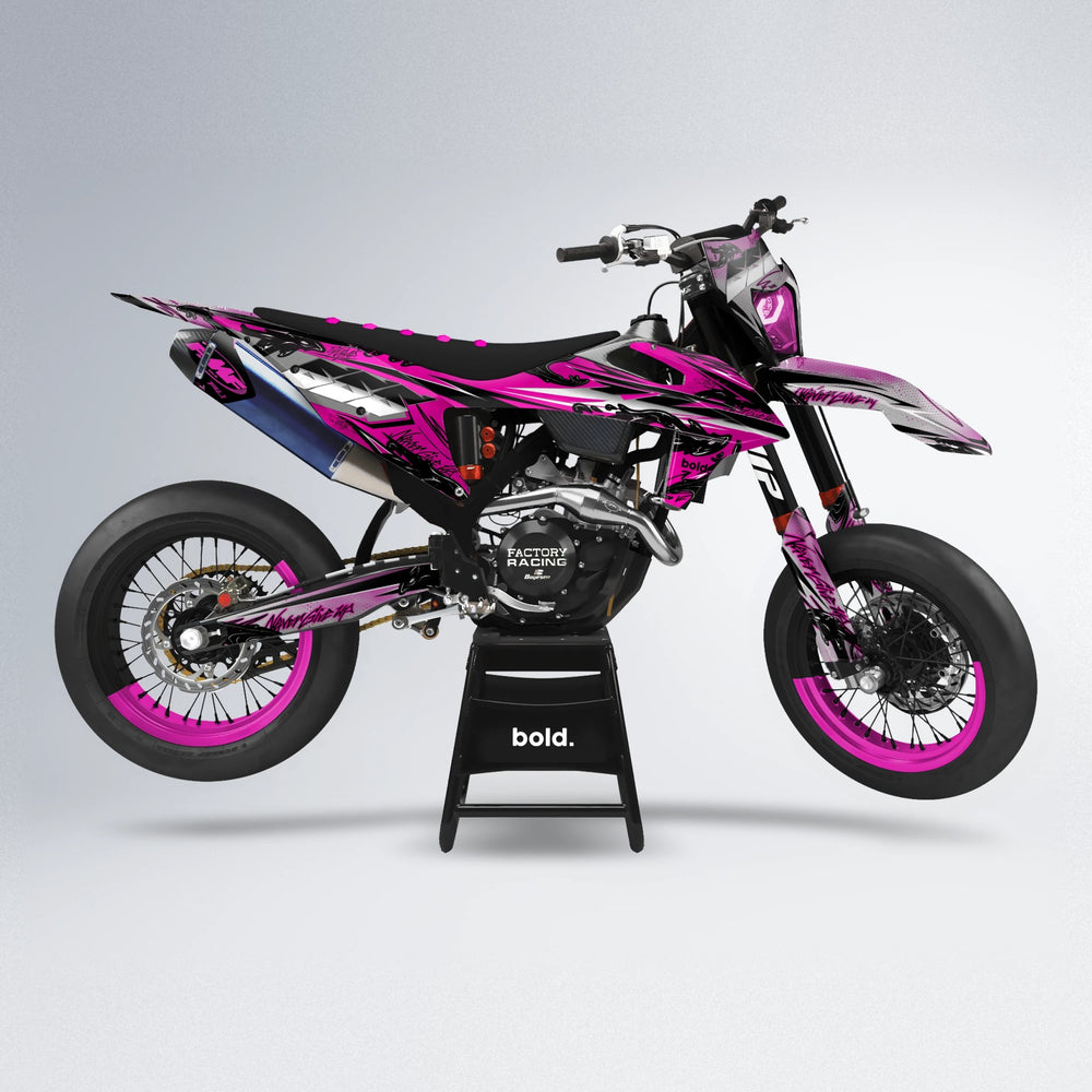 HYDRA supermoto graphics kit in Pink
