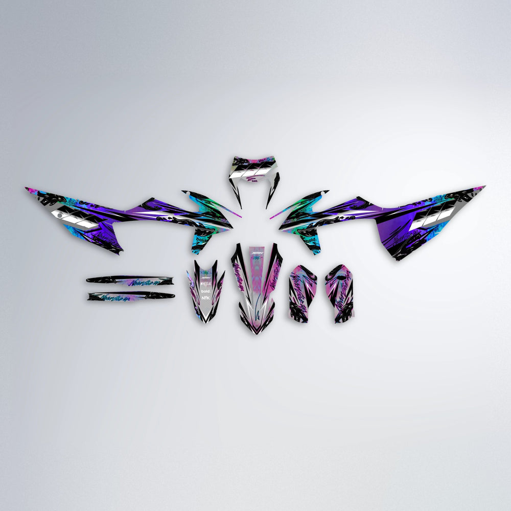HYDRA graphics kit parts layout in Purple Holo