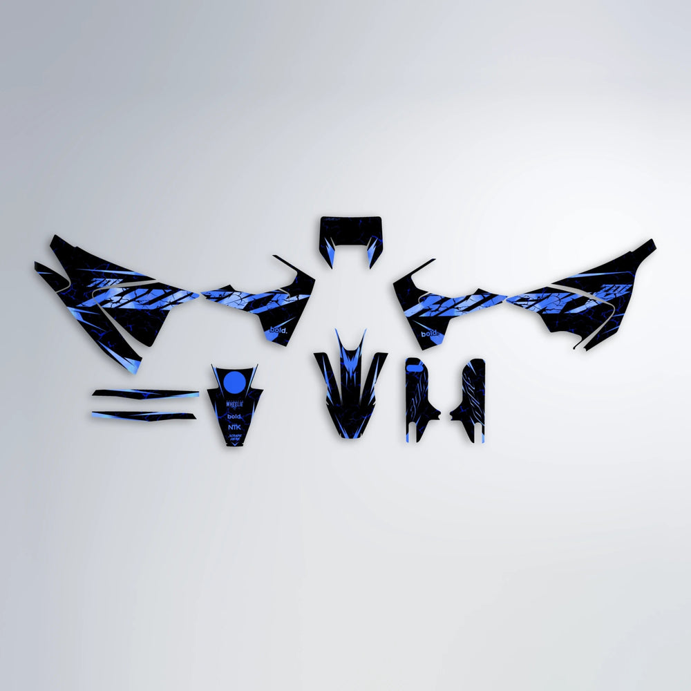 HYPER Husqvarna 701 graphics kit parts layout in Blue