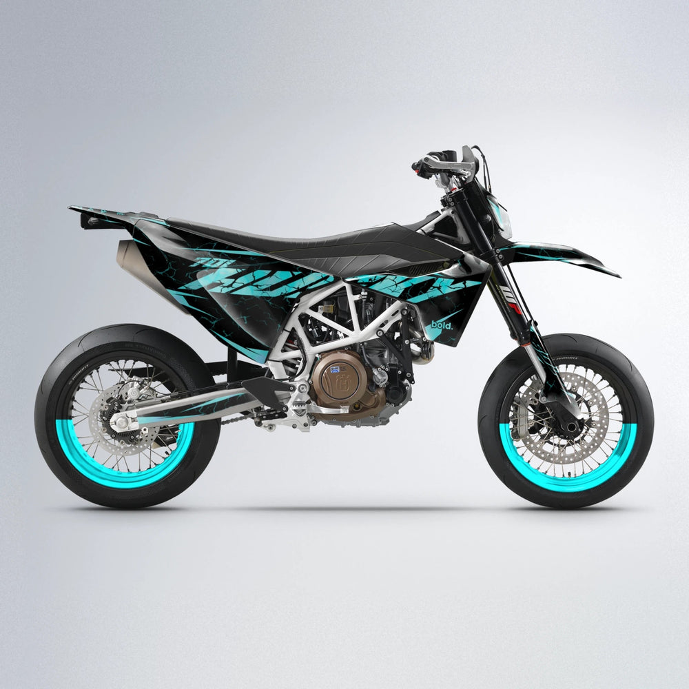 HYPER Husqvarna 701 supermoto graphics kit in Teal