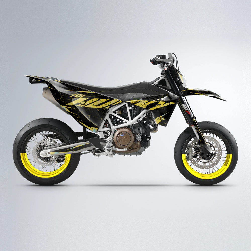HYPER Husqvarna 701 supermoto graphics kit in Yellow