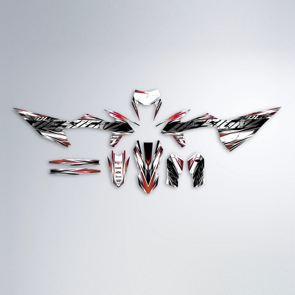HYPER graphics kit parts layout in Black & Red