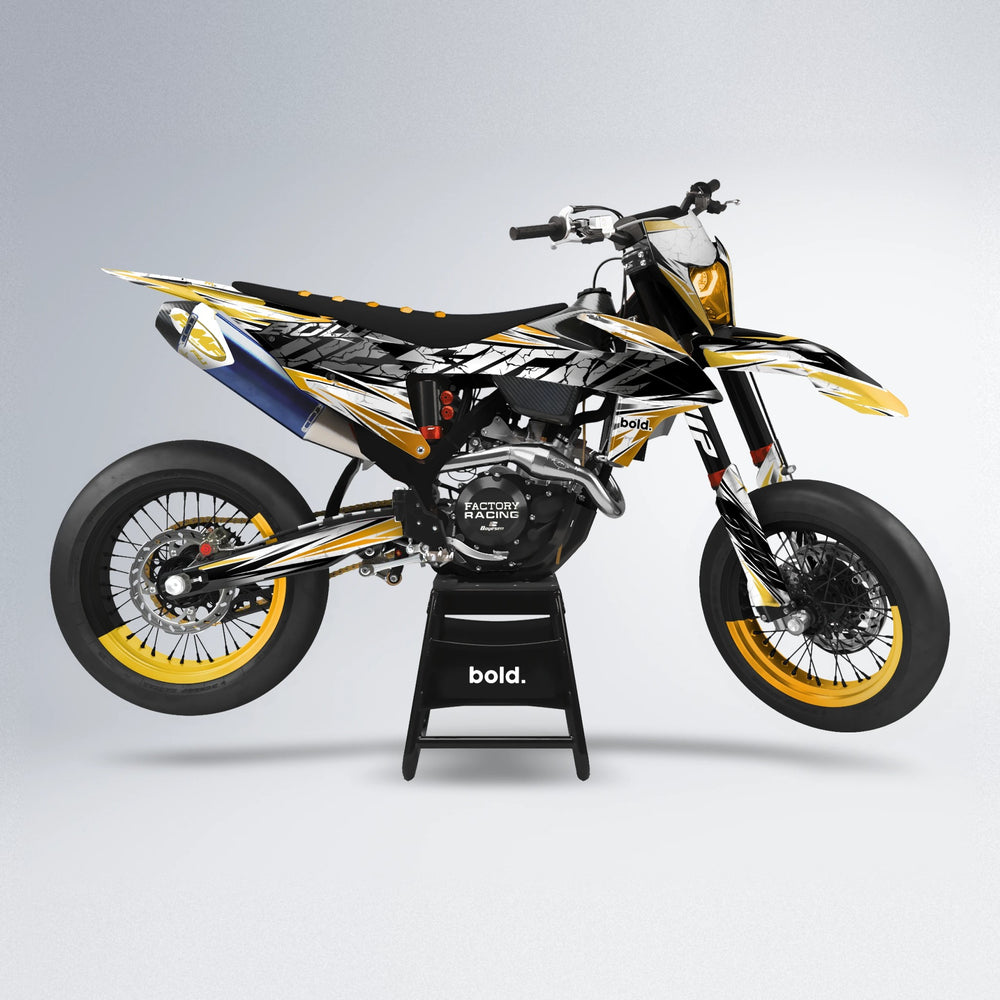 HYPER supermoto graphics kit in Gold Chrome