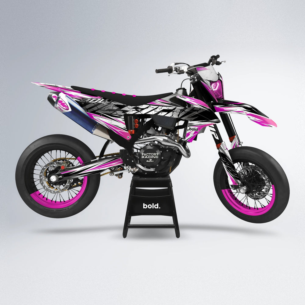 HYPER supermoto graphics kit in Pink