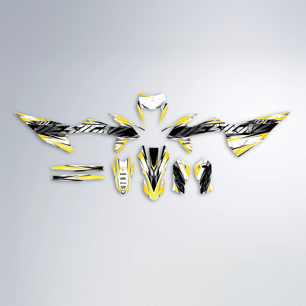 HYPER graphics kit parts layout in Yellow
