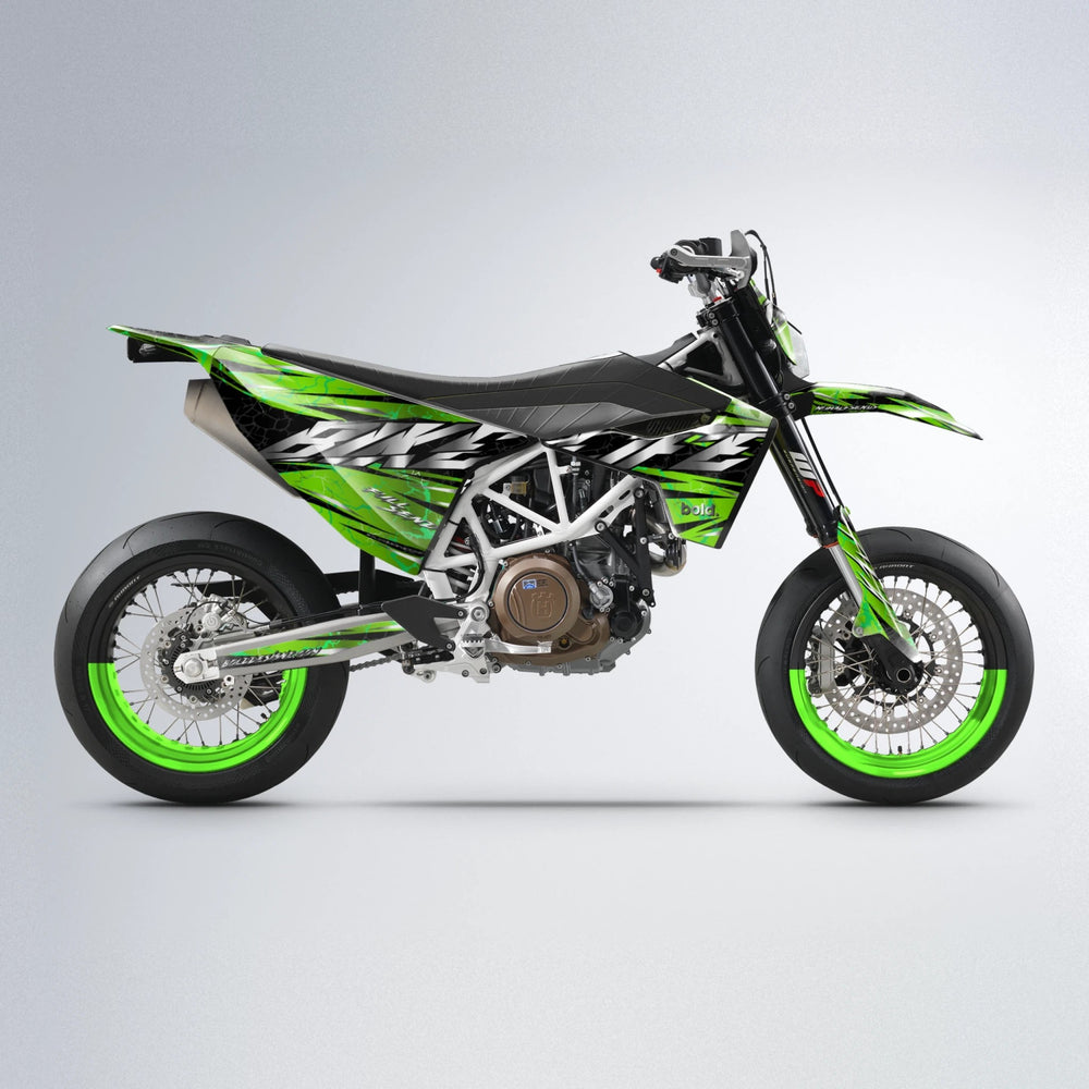 ILLUSION Husqvarna 701 supermoto graphics kit in Green