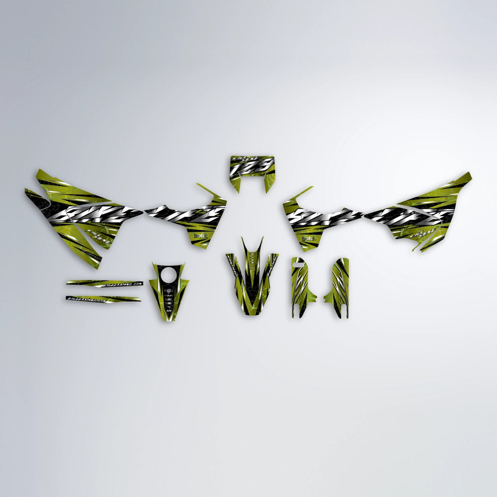 ILLUSION Husqvarna 701 graphics kit parts layout in Olive