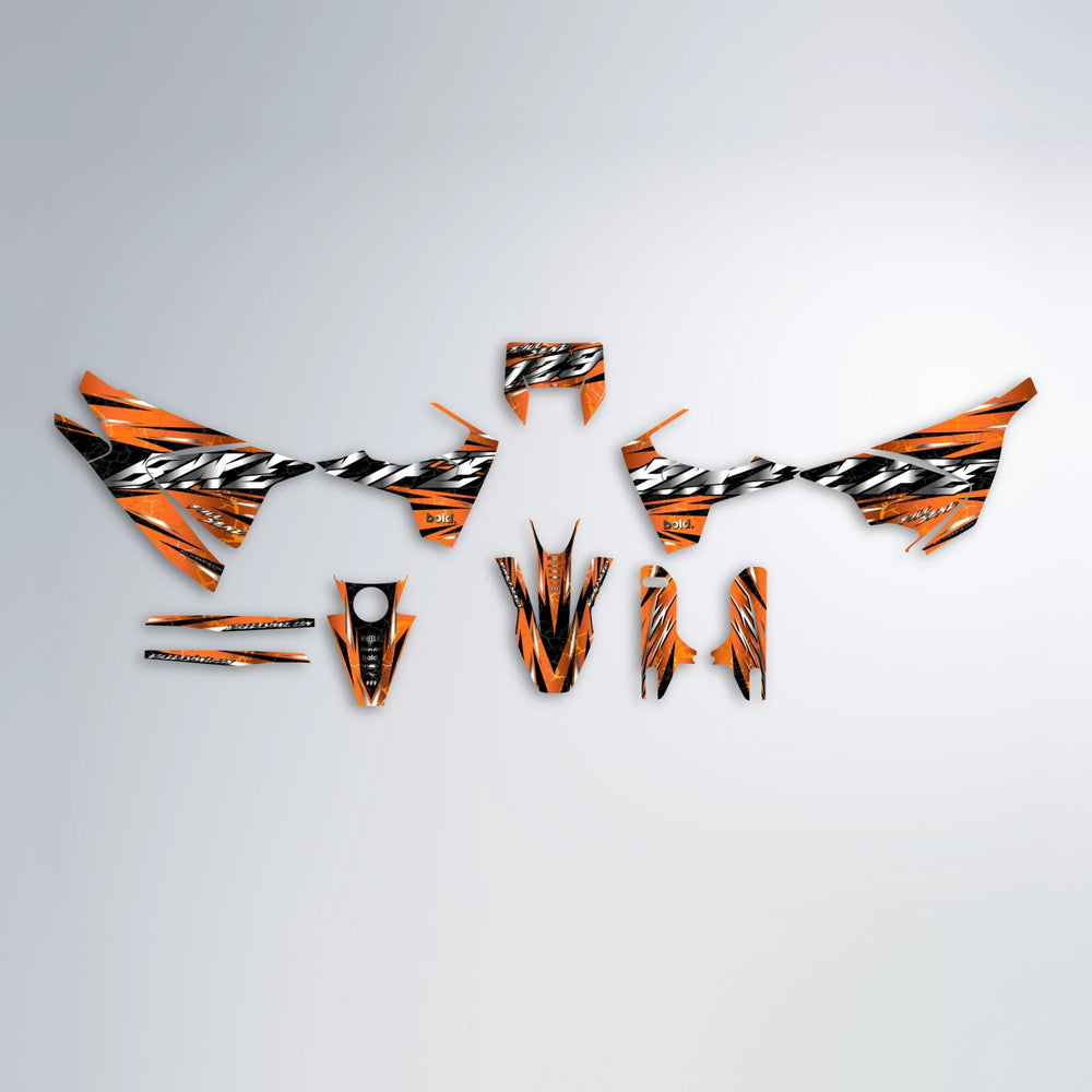 ILLUSION Husqvarna 701 graphics kit parts layout in Orange