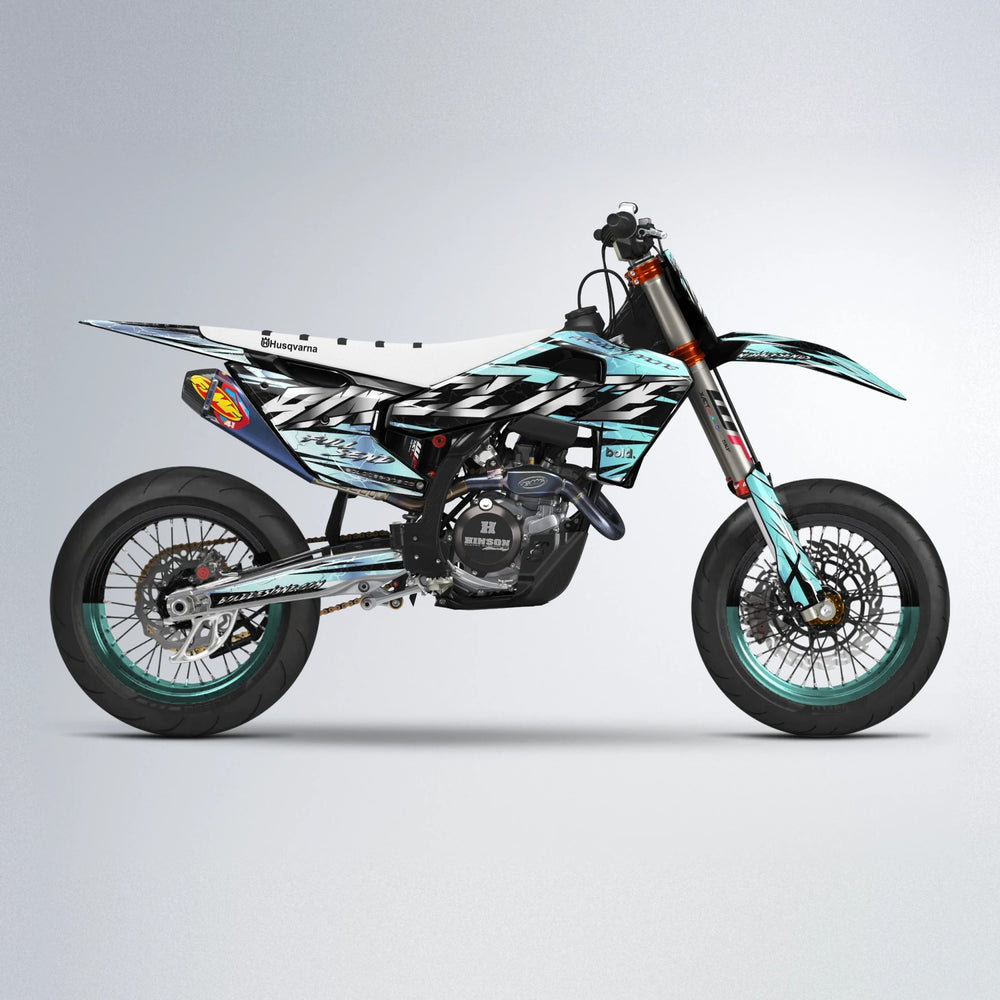 ILLUSION Husqvarna FE/TE supermoto graphics kit in Mint
