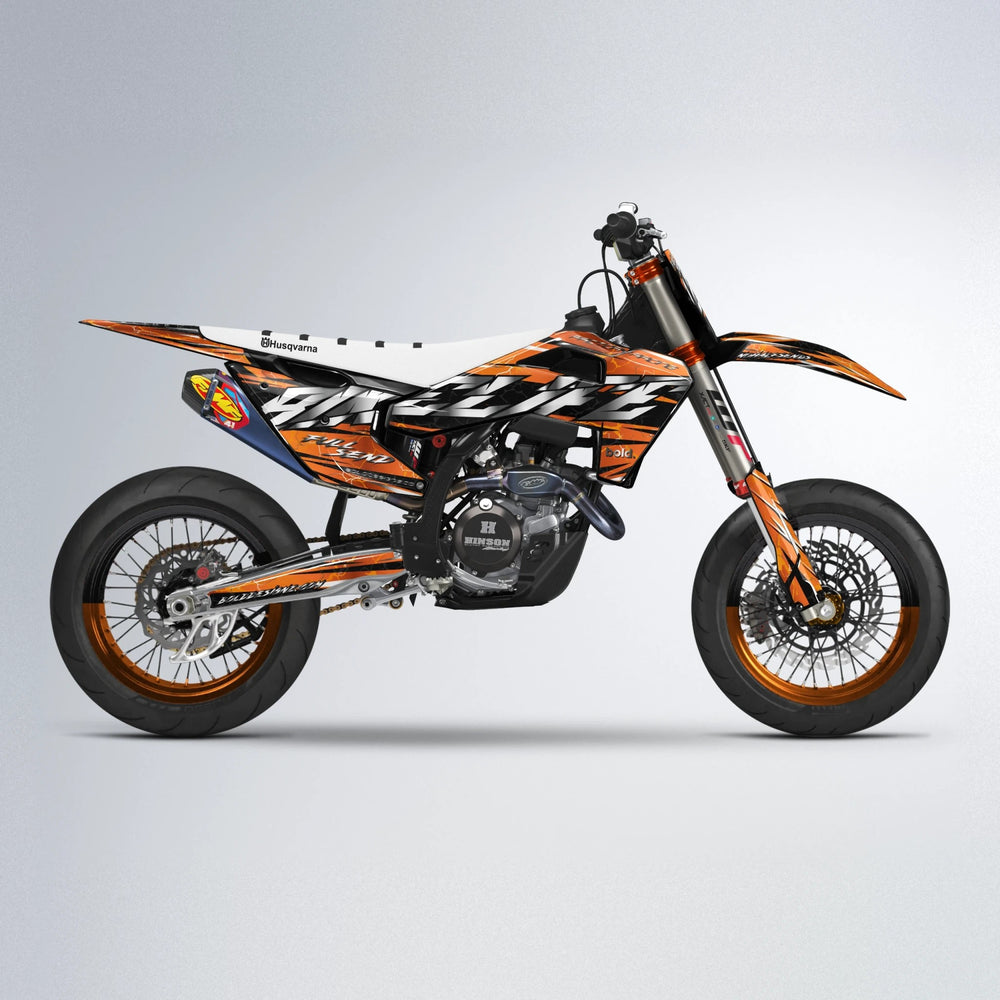 ILLUSION Husqvarna FE/TE supermoto graphics kit in Orange