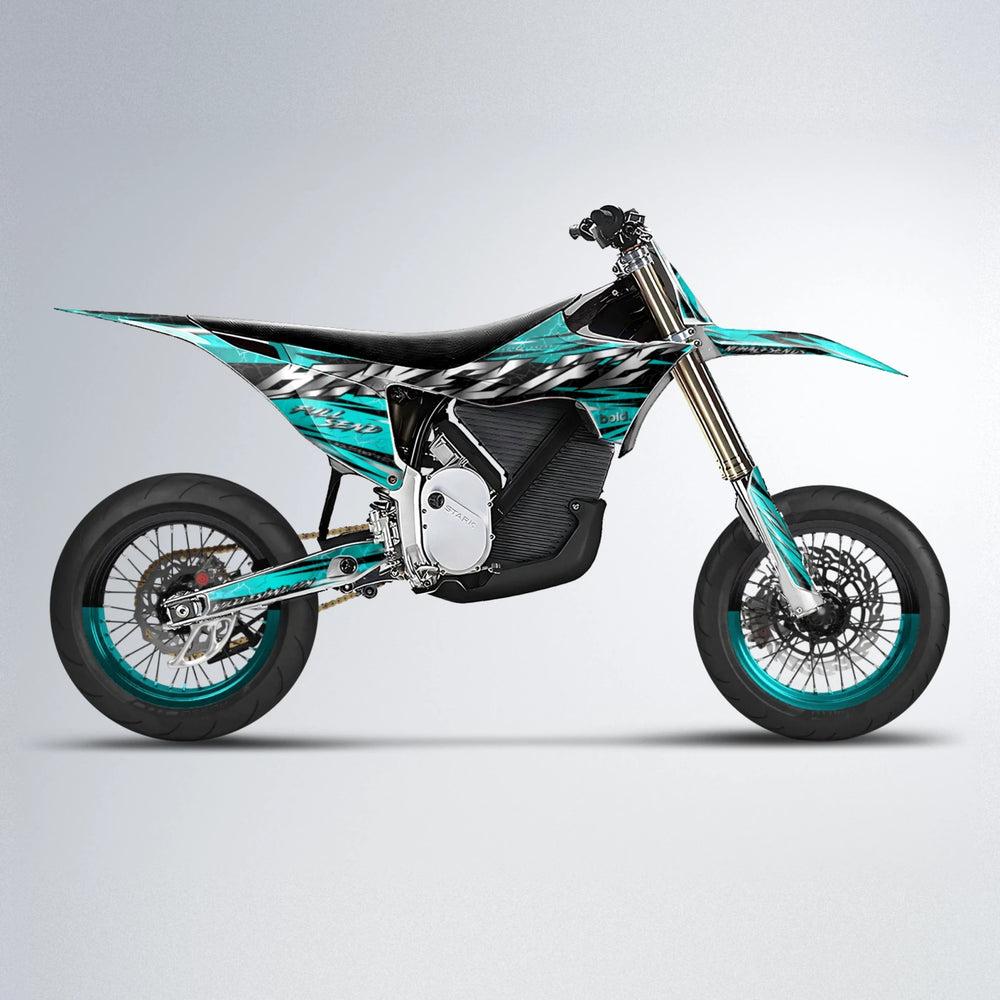ILLUSION Stark Varg SM supermoto graphics kit in Teal