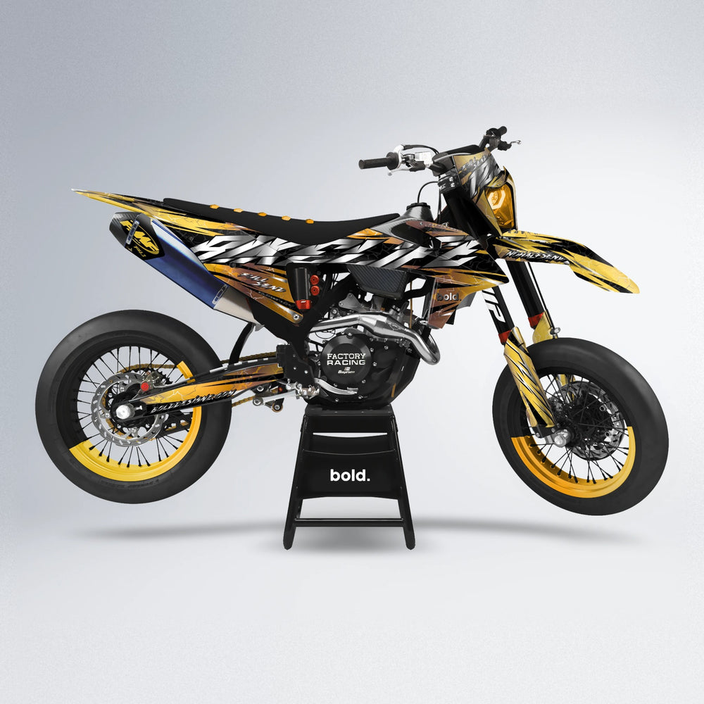 ILLUSION supermoto graphics kit in Gold Chrome