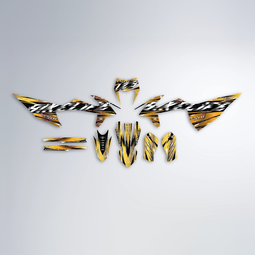 ILLUSION graphics kit parts layout in Gold Chrome