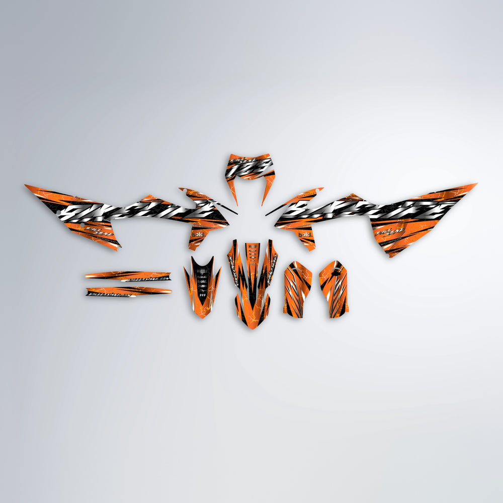 ILLUSION graphics kit parts layout in Orange