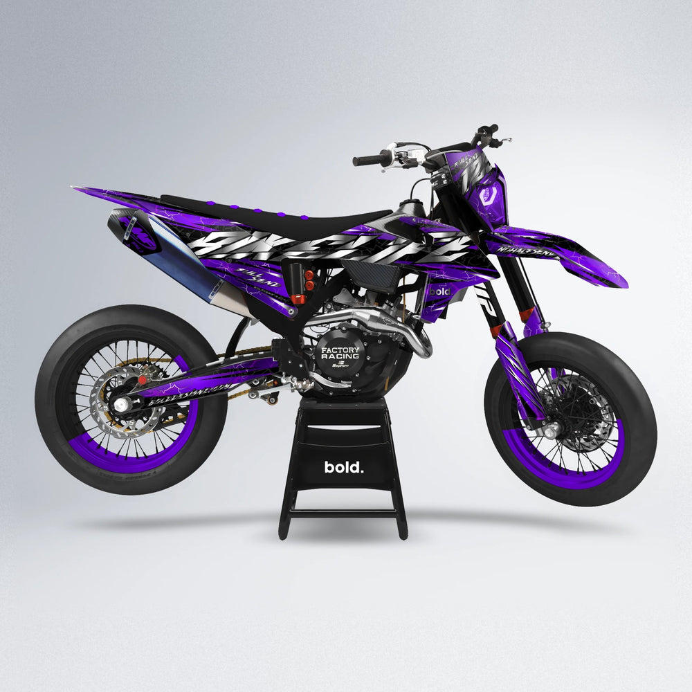 ILLUSION supermoto graphics kit in Purple