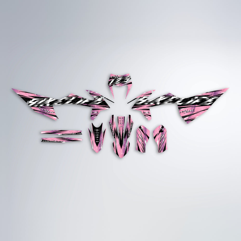 ILLUSION graphics kit parts layout in Sakura Pink