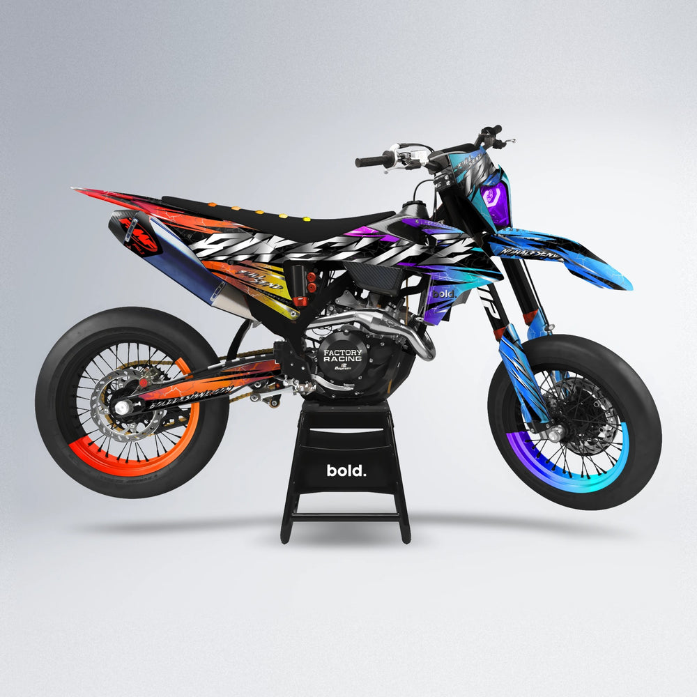 ILLUSION supermoto graphics kit in Sunset Fade