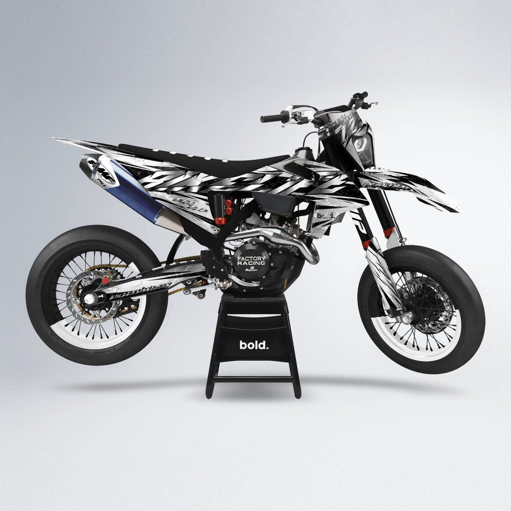 ILLUSION supermoto graphics kit in White
