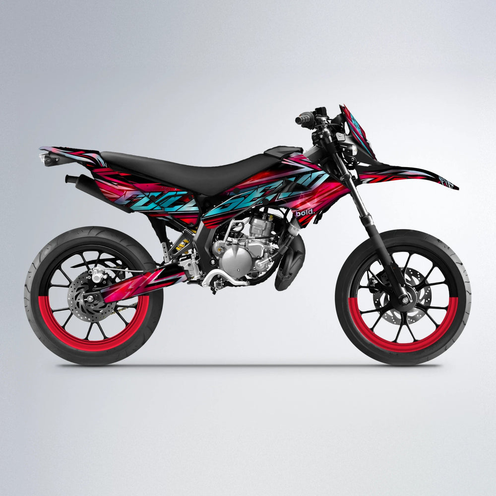 INFERNO Derbi Senda supermoto graphics kit in Red