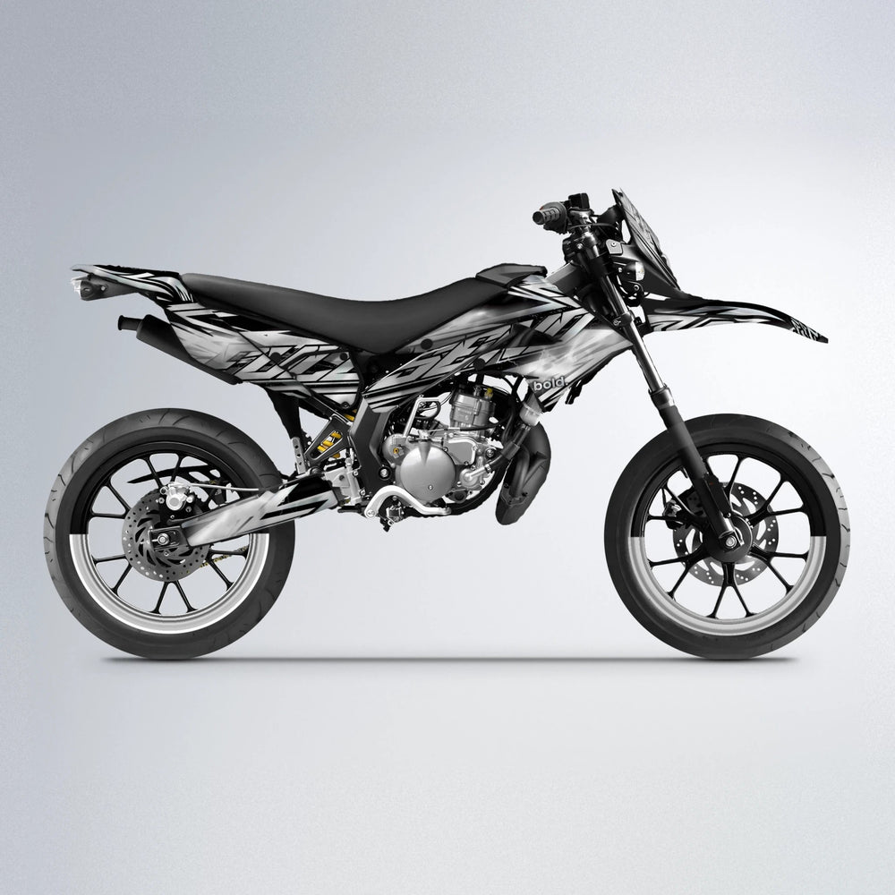 INFERNO Derbi Senda supermoto graphics kit in White