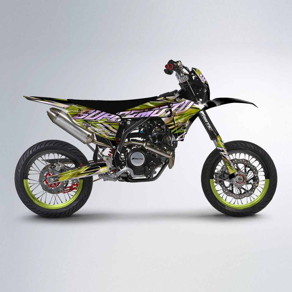 INFERNO Fantic supermoto graphics kit in Olive