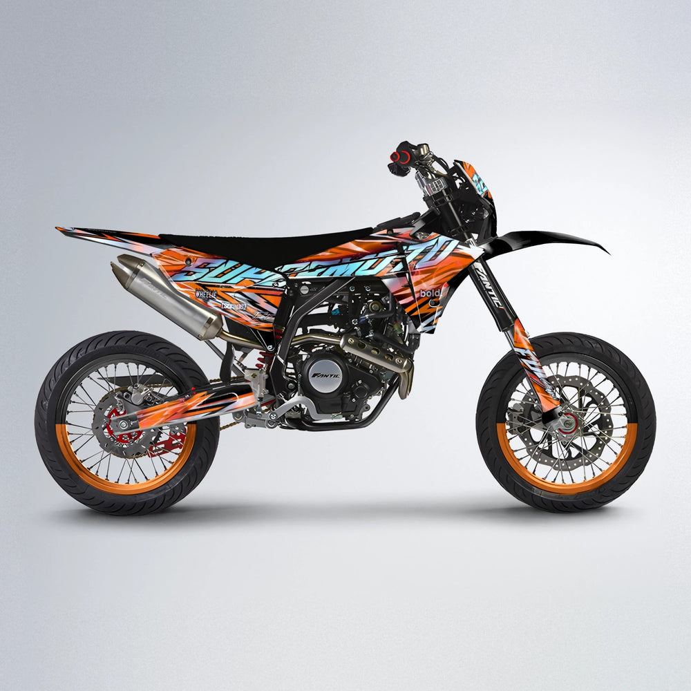 INFERNO Fantic supermoto graphics kit in Orange